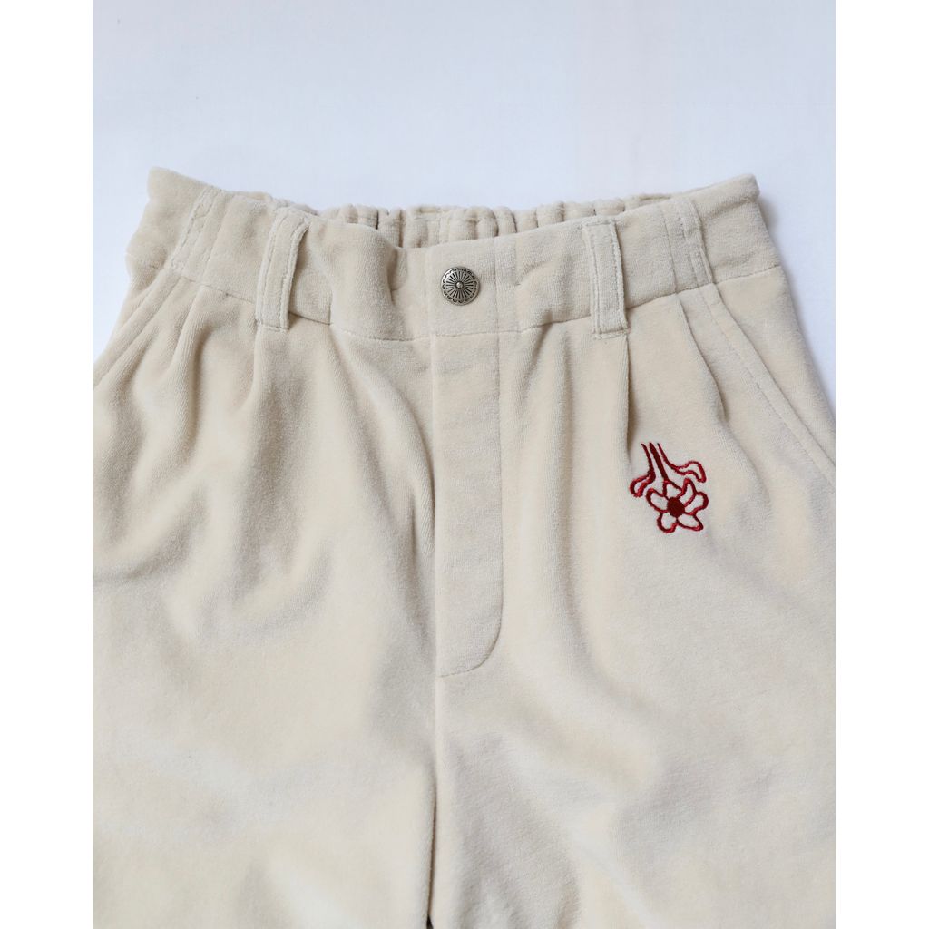 AMBERGLEAM Velor Pile Tapered Pants