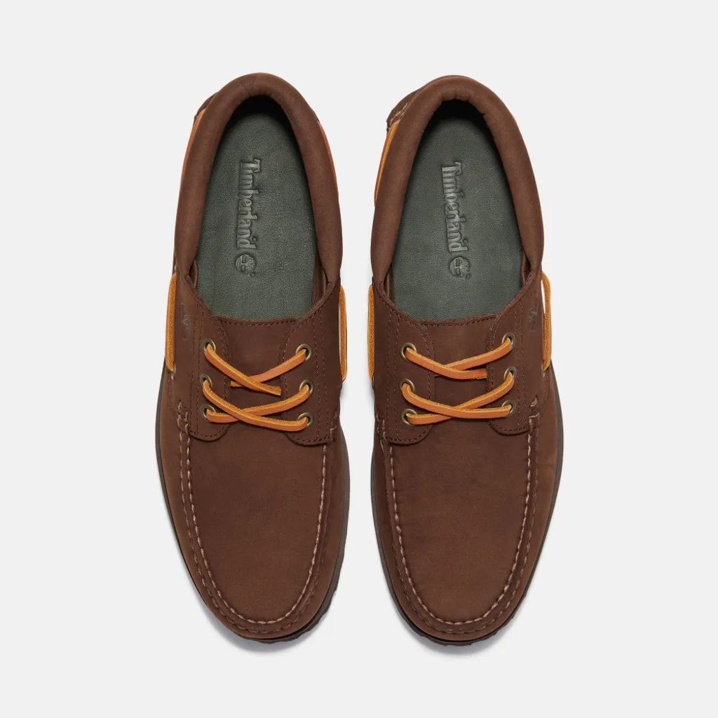 Timberland スリーアイ(3eye) ラグ ハンドソーン ボート シューズ メンズ (ダークブラウン）