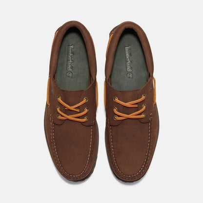 Timberland スリーアイ(3eye) ラグ ハンドソーン ボート シューズ メンズ (ダークブラウン）