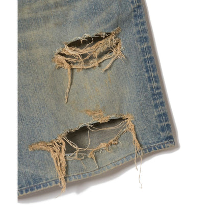 SUGARHILL  DAMAGED MODERN DENIM PANTS SHORTS