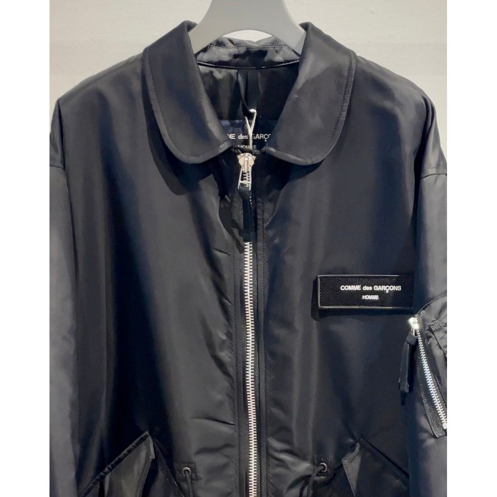 COMME des GARCONS HOMME ナイロンツイル ミリタリーコート(BLACK)