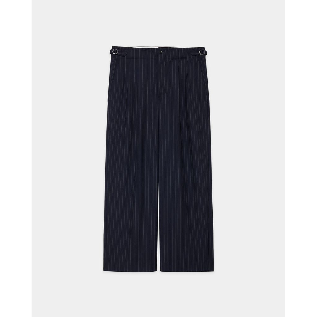 marka Recycled Polyester Non-Mulesed Wool Gabardine Two Tuck Military Trousers