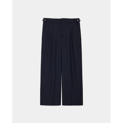 marka Recycled Polyester Non-Mulesed Wool Gabardine Two Tuck Military Trousers