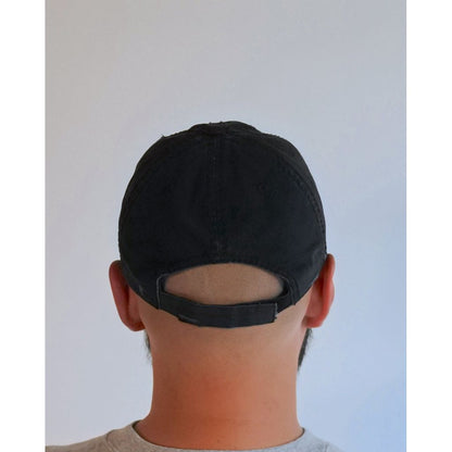 ANACHRONORM AN362 DAMAGED 6PANEL CAP BLACK