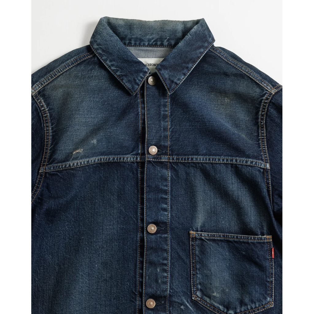 ANACHRONORM DAMAGED DENIM JACKET DARK INDIGO