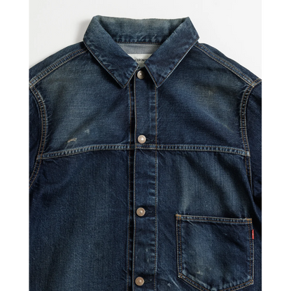 ANACHRONORM DAMAGED DENIM JACKET DARK INDIGO