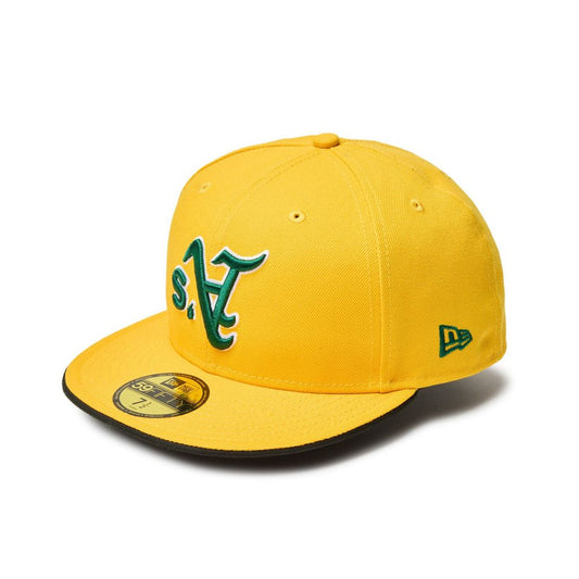 NEW ERA  59FIFTY MLB Upside Down オークランド・アスレチックス Aゴールド