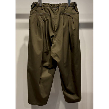 Y's for men T/C TWILL PANTS WITH 12-TUCKS（KAHKI）