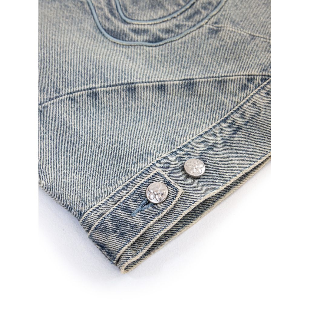 VANDY THE PINK RIDER DENIM JACKET（LIGHT WASH BLUE）