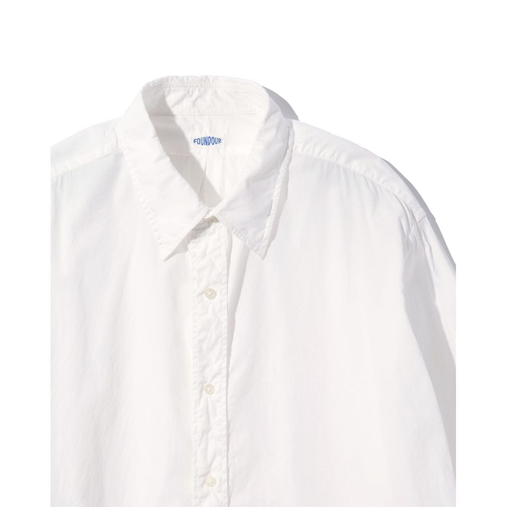 FOUNDOUR COTTON BROAD REGULAR COLLAR SHIRT
