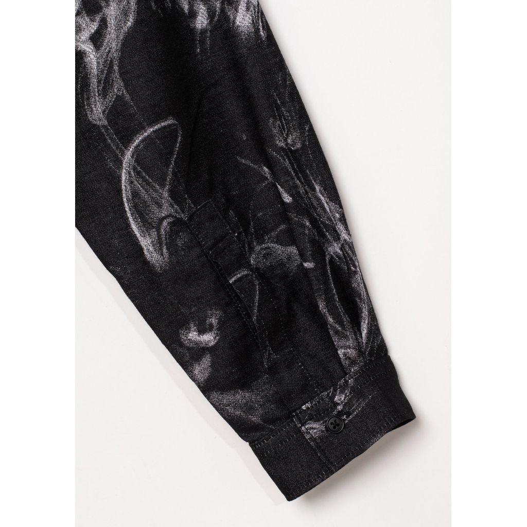 APPLEBUM DEATH ROW RECORDS L/S SHIRT-SMOKE