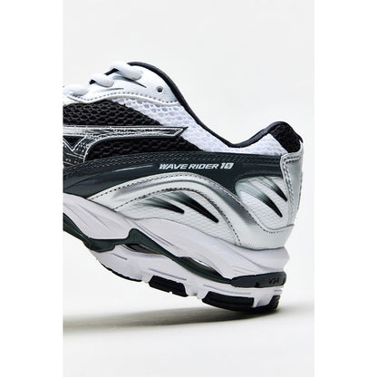 MIZUNO WAVE RIDER 10(ホワイト×ブラック×シルバー)