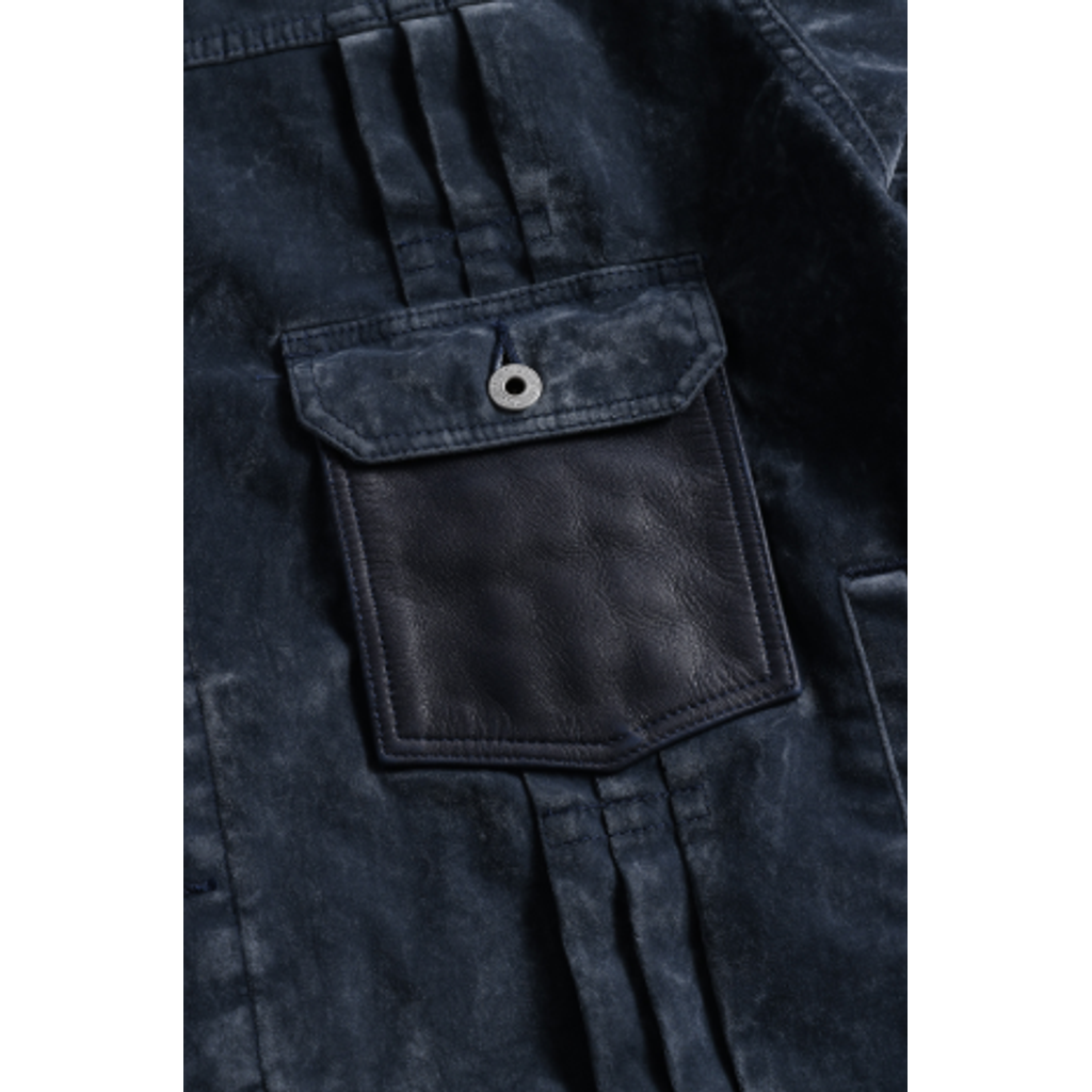 FDMTL FA26JK54R FLOCK LEATHER JACKET RINSE