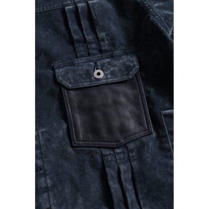 FDMTL FA26JK54R FLOCK LEATHER JACKET RINSE
