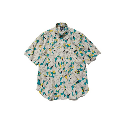 J.PRESS ORIGINALS Vintage Print Half Sleeve Shirt / B.D. / Baggy-Fit