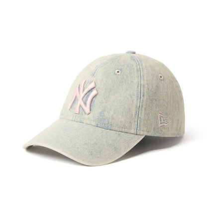 NEW ERA 9TWENTY Over Dye Denim ニューヨーク・ヤンキース ホワイト