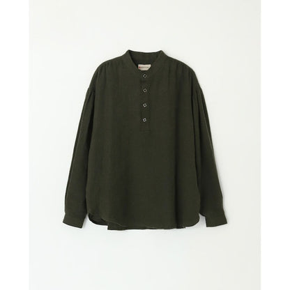 AMBERGLEAM Fabric Henley Blouse