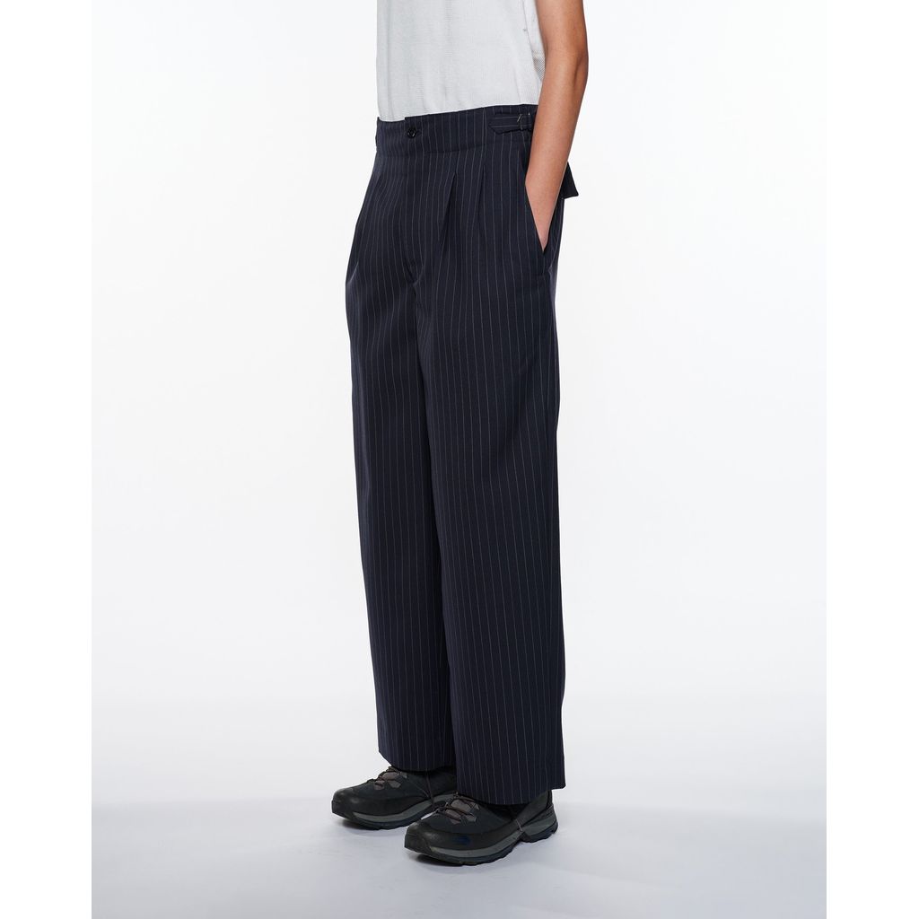 marka Recycled Polyester Non-Mulesed Wool Gabardine Two Tuck Military Trousers