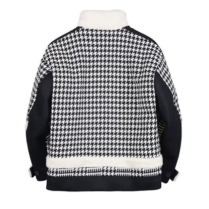 PHENOMENON HOUNDSTOOTH STAND COLLAR JKT