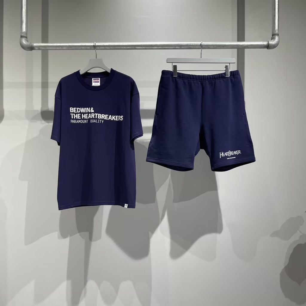 BEDWIN & THE HEARTBREAKERS LINEAGE Ex. SWEAT SHORTS （NAVY）