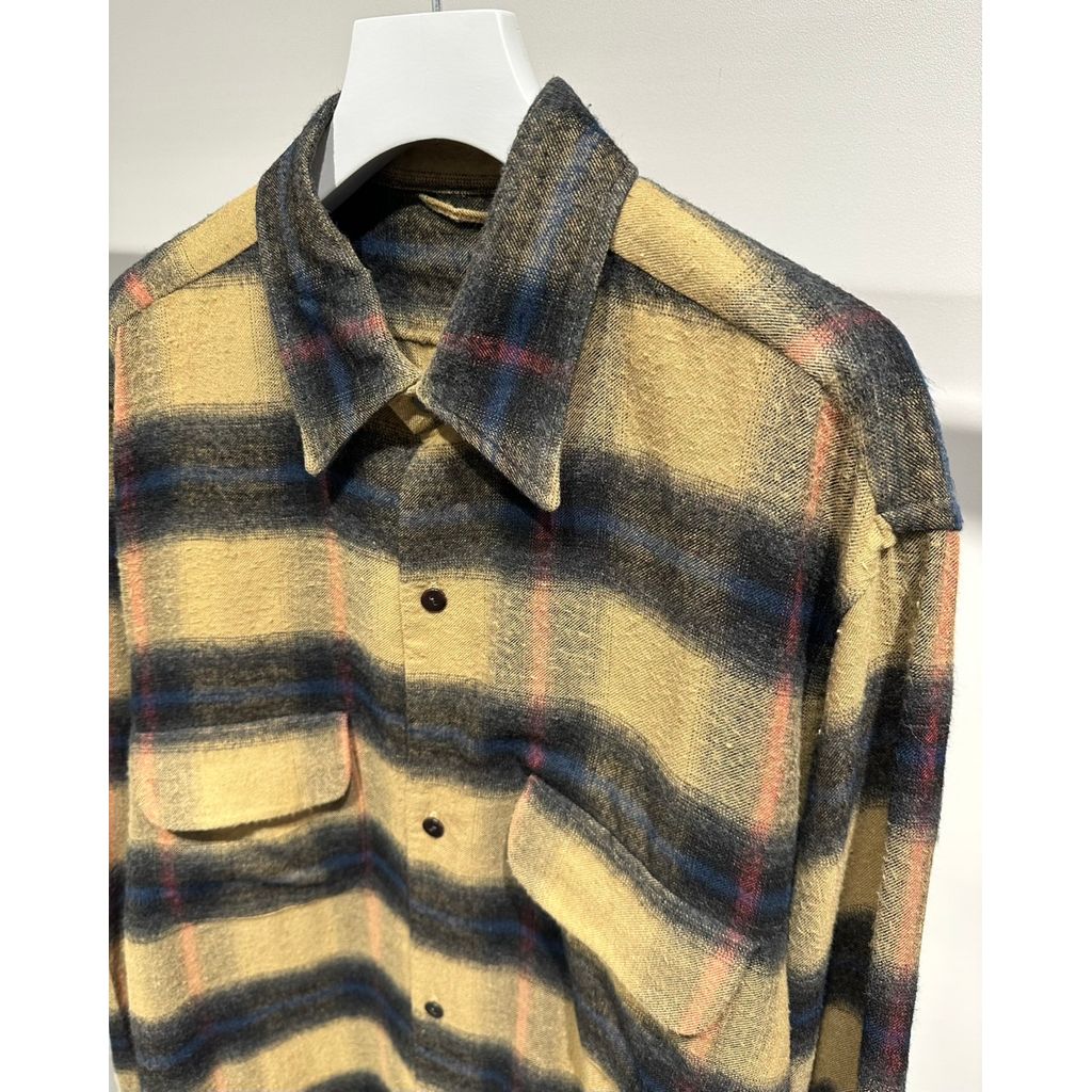 blurhms Cotton Rayon Ombre Work Shirt L/S