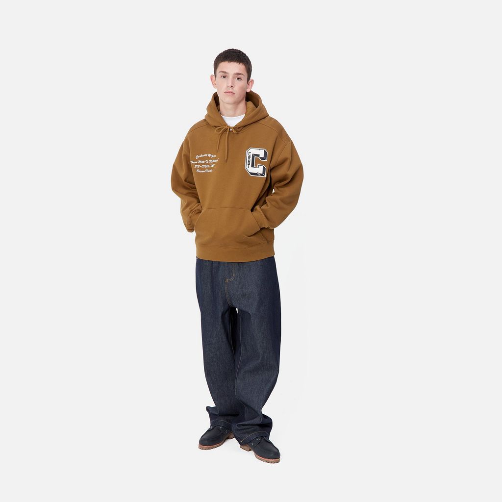 CARHARTT WIP  HOODED BROWN DUCKS SWEAT