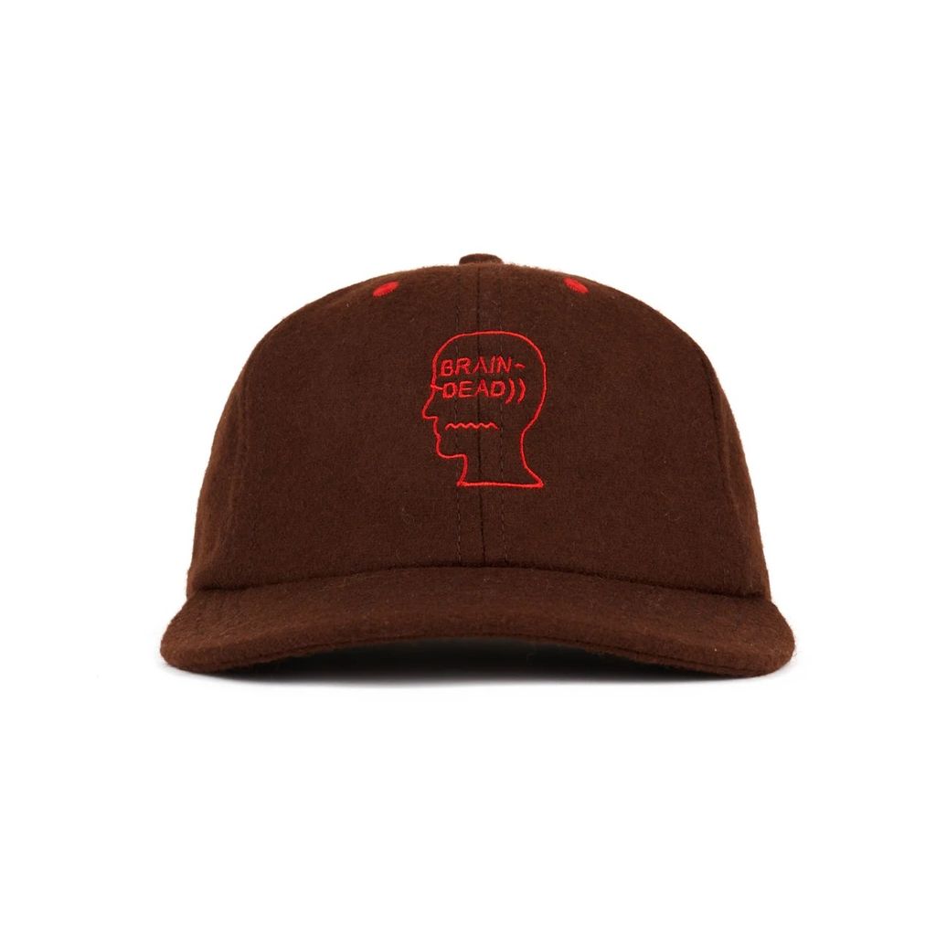 BRAIN DEAD FLANNEL CLASSIC LOGOHEAD 6PANEL HAT