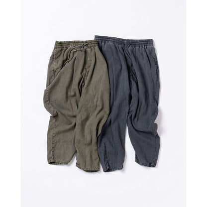 ANACHRONORM PIGMENT DYED LINEN TAPERED EASY PANTS