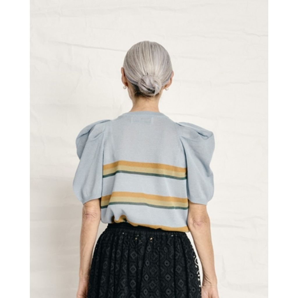 THOMAS MAGPIE knit power shoulder tops