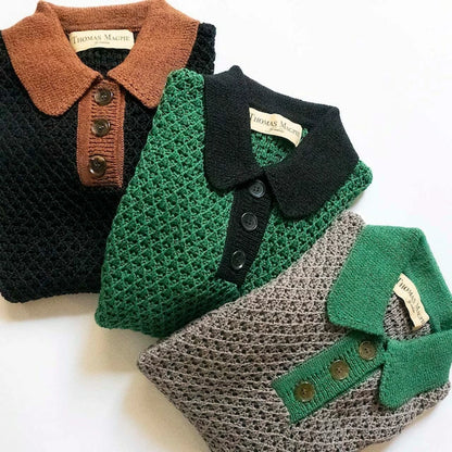 THOMAS MAGPIE collared mesh top トーマス マグパイ シャツ