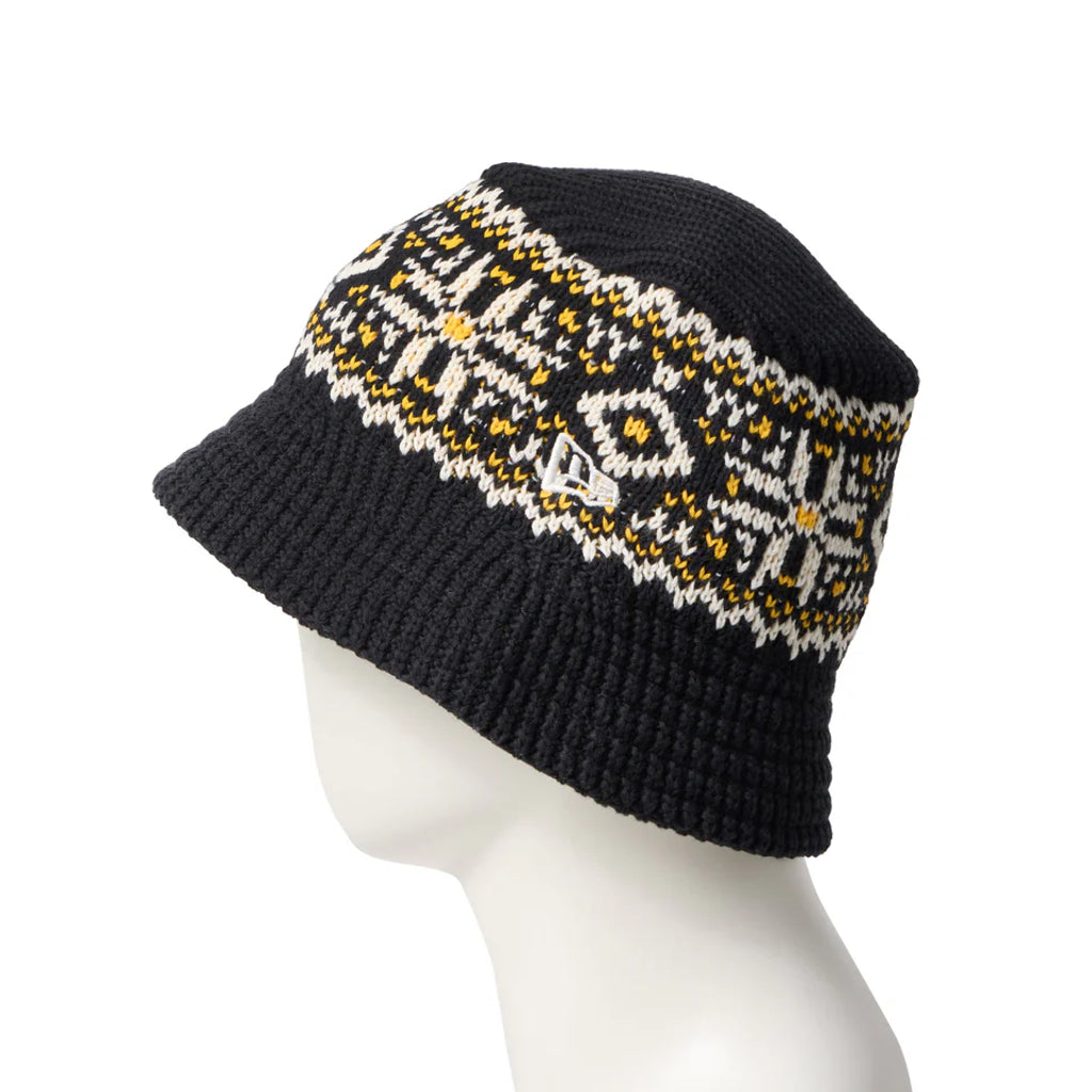 NEW ERA ニットバケット Powered by GORO NAKATSUGAWA（MIN-NANO） ノルディック ブラック