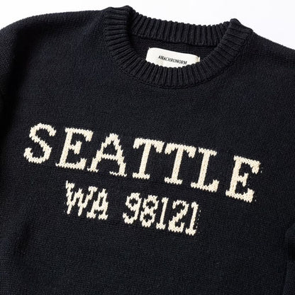 ANACHRONORM AN249 SEATTLE JACQUARD KNIT BLACK