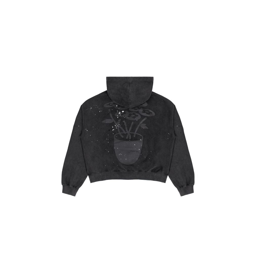 VANDY THE PINK Washed paint Splash Flower Hoodie