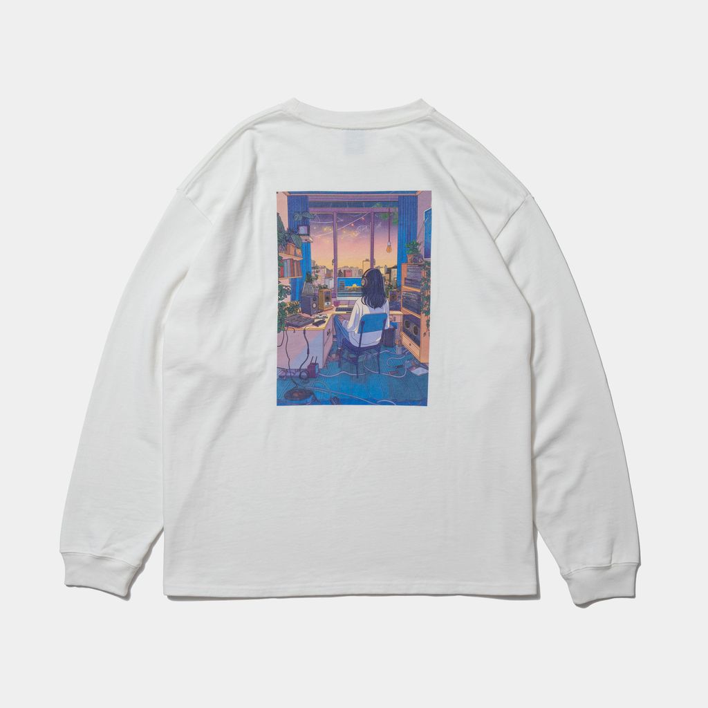 APPLEBUM "Make Music" L/S T-shirt for LINEAGE(Natural)