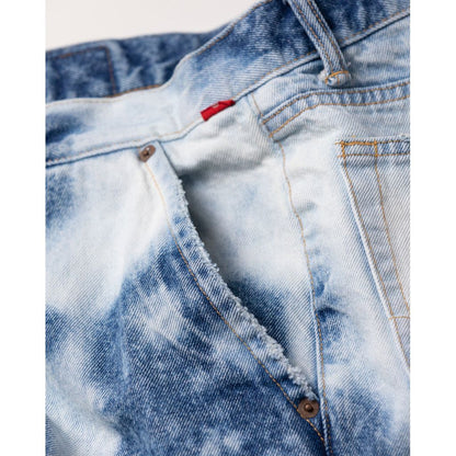 ANACHRONORM  AN286 BLEACH DESIGN 80's WIDE DENIM PANTS INDIGO