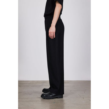 MARKA TUMBLED WOOL SERGE OFFICER PANTS 2TUCK WIDE