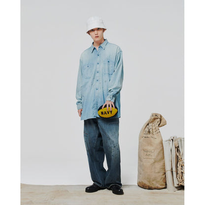 BOWWOW SKETCH ZOMBOO USN CHAMBRAY SHIRT AGED