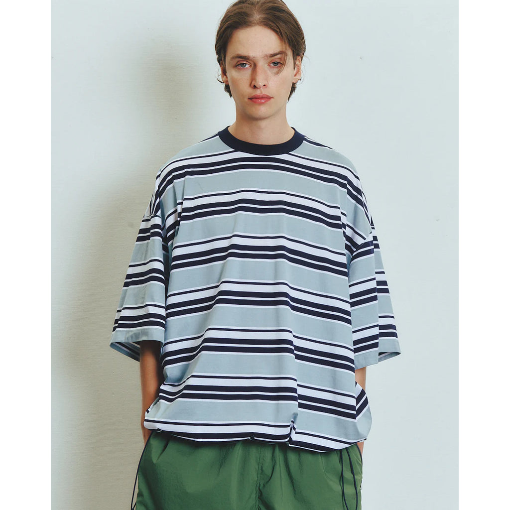 is-ness BALLOON BORDER T-SHIRT
