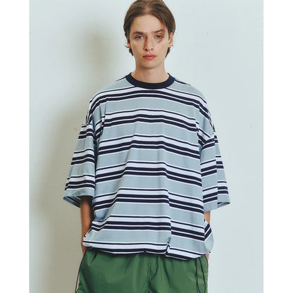 is-ness BALLOON BORDER T-SHIRT