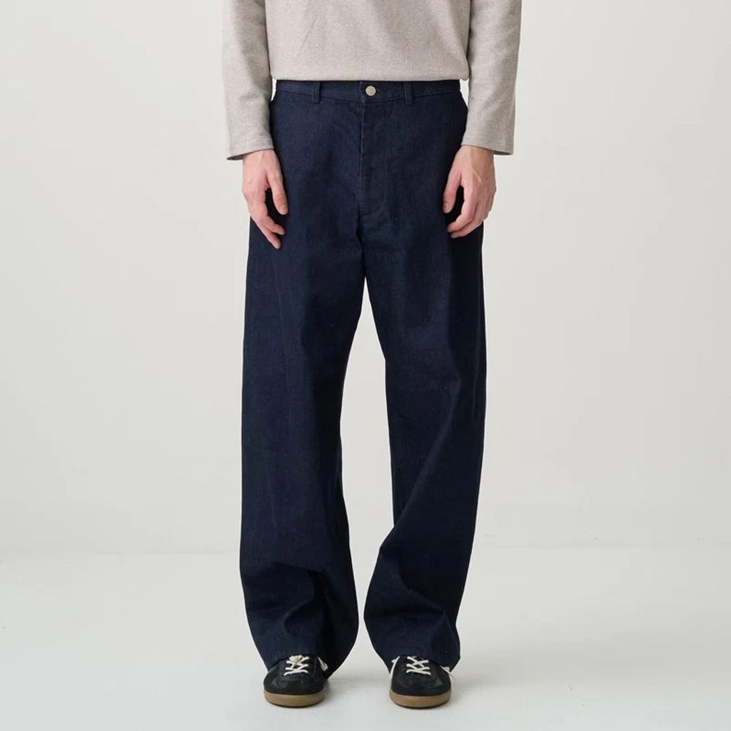 ORCIVAL OR-E0301 SGG-R Men's Denim Wide Curve Pants Indigo Navy