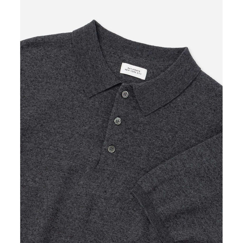 SATURDAYS NEW YORK CITY Jahmad Linen Knit Polo BBM26120