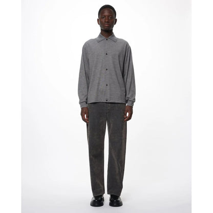 marka Velvet-Flocked Organic Cotton Denim / Cylinder Fit Jeans