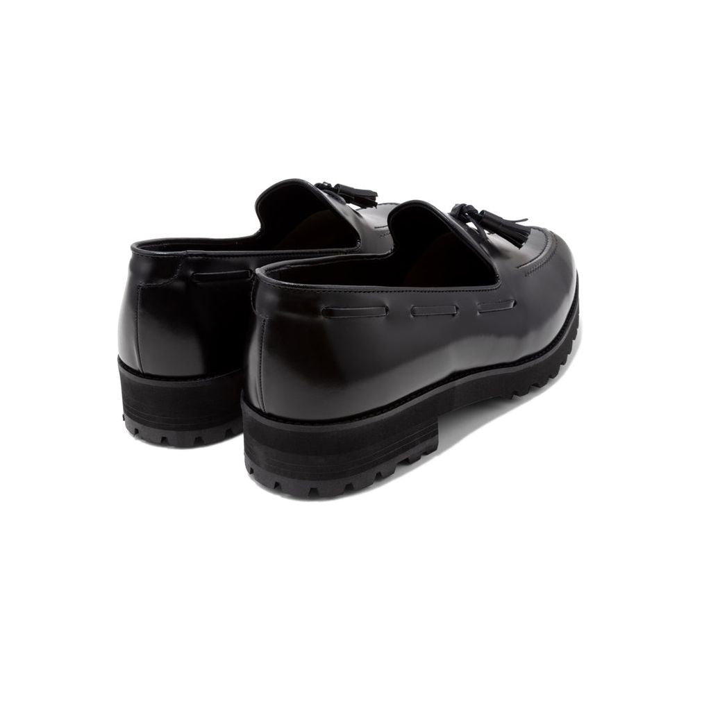KENFORD MENS TANK SOLE TASSEL LOAFERS / BLACK