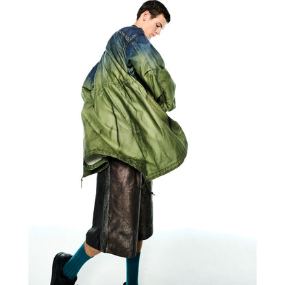 TOLQ Gradation Printed Denim Jacket×Mod Coat