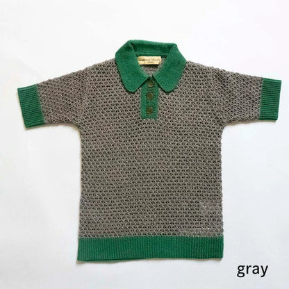 THOMAS MAGPIE collared mesh top トーマス マグパイ シャツ