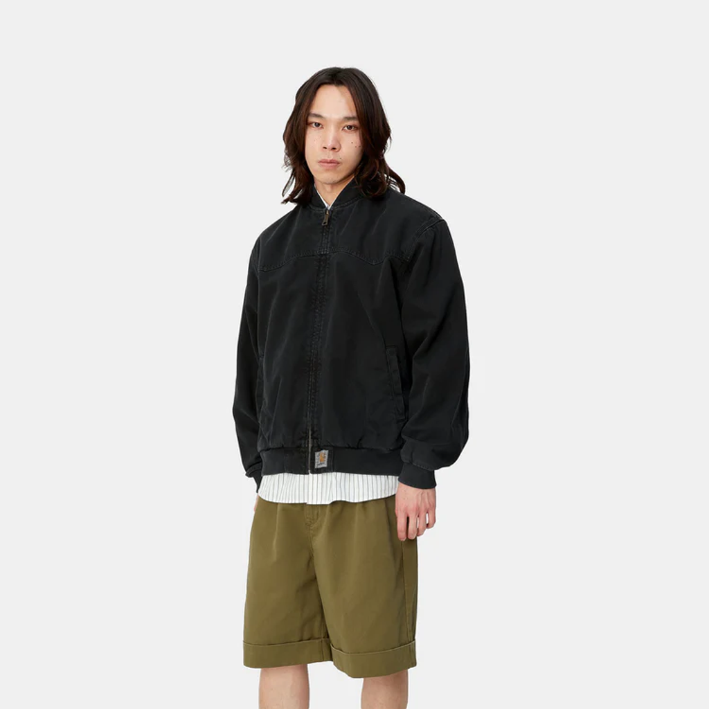 CARHARTT WIP OG SANTA FE BOMBER - Black (stone dyed)