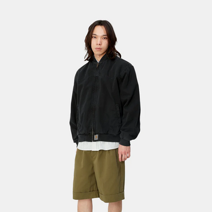 CARHARTT WIP OG SANTA FE BOMBER - Black (stone dyed)