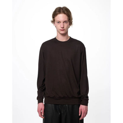 marka  Super 100s Washable Wool Jersey / Crew Neck L/S Tee