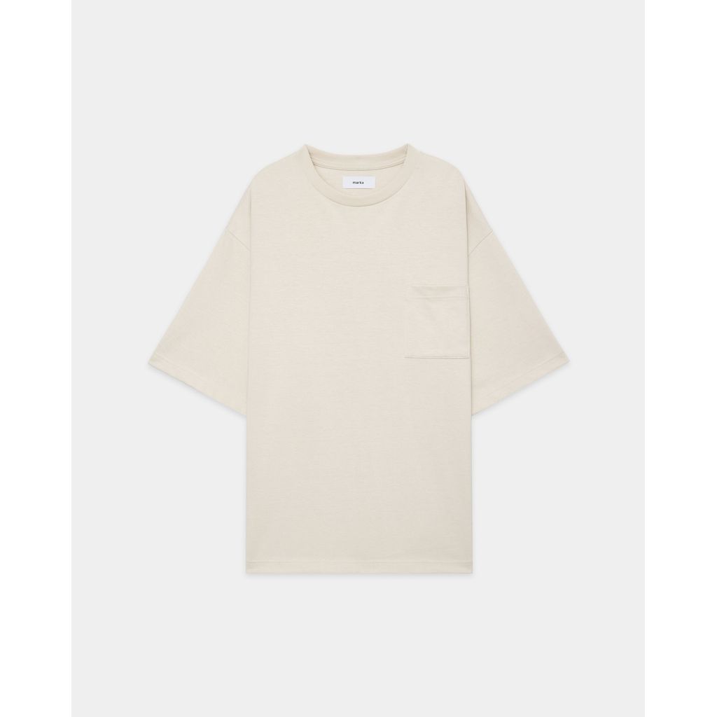 MARKA 20//1 RECYCLE SUVIN ORGANIC COTTON KNIT LOOSE FIT POCKET TEE