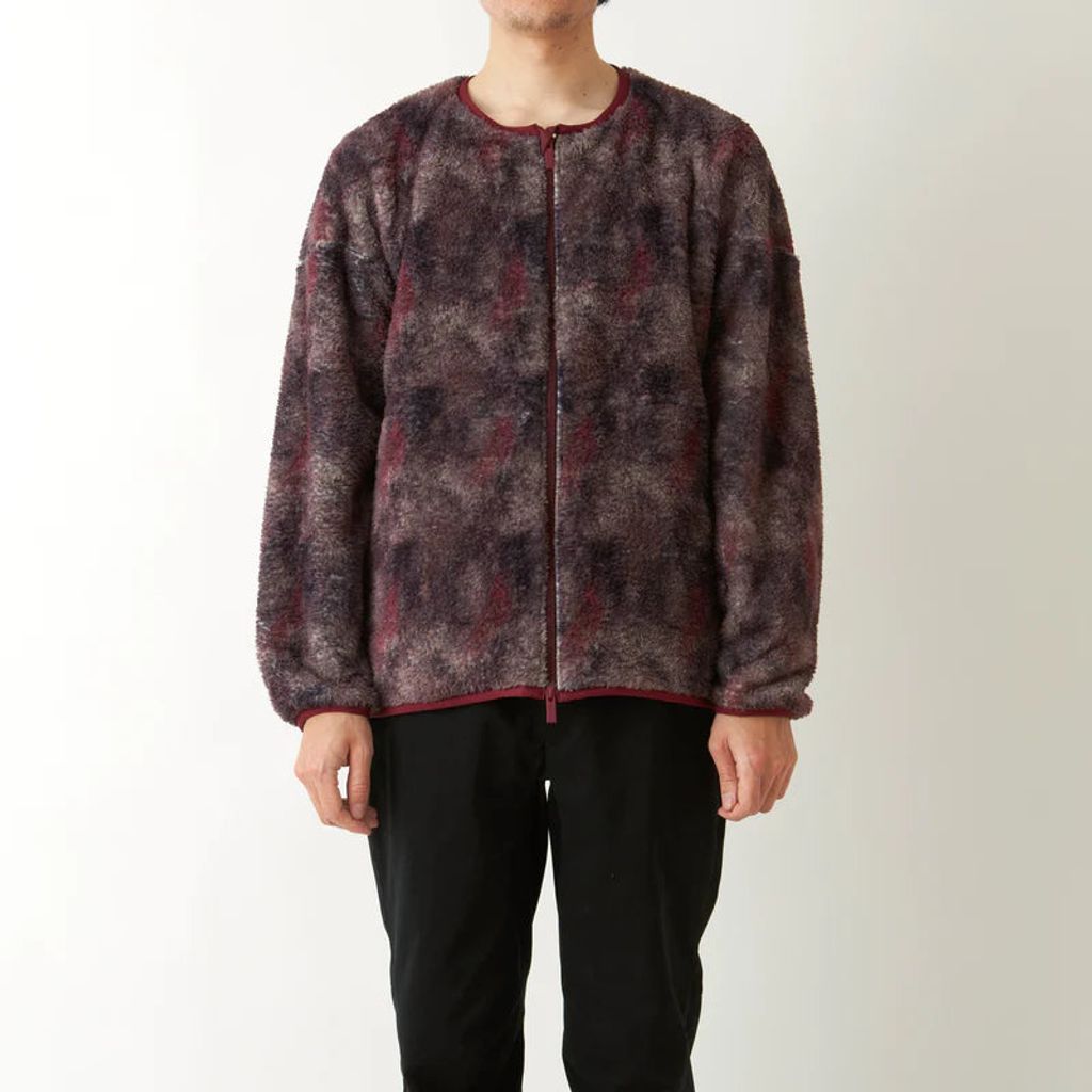 WHITE MOUNTAINEERING ABSTRUCT PATTERN FLEECE BLOUSON